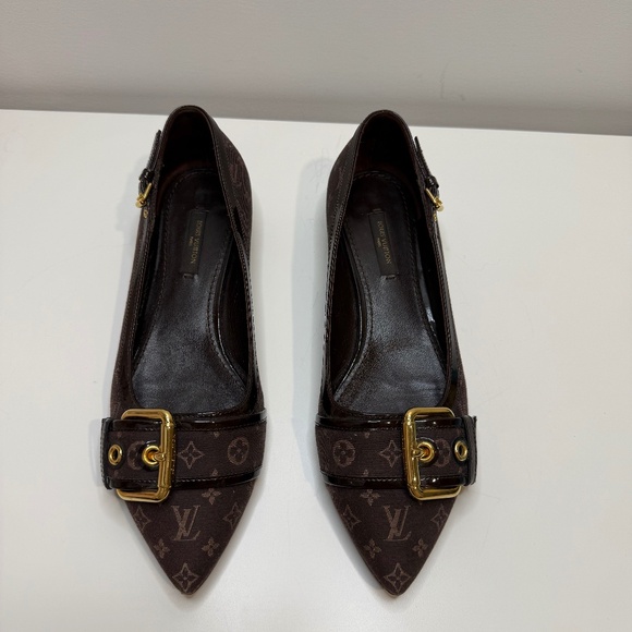Authentic Louis Vuitton Brown Canvas Ballet Flats - size 36 - Picture 4 of 8
